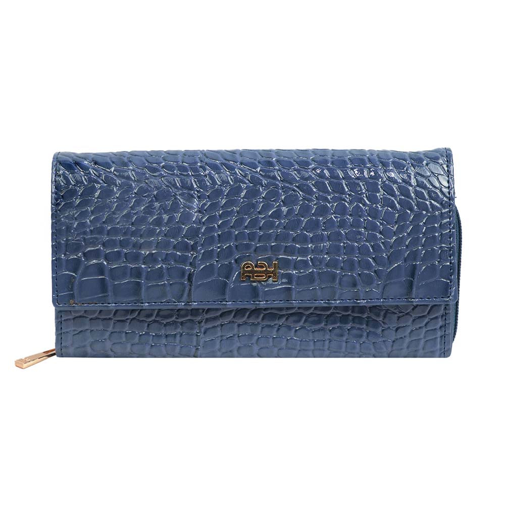 A sleek and functional wallet clutch with elegant texture and organized storage