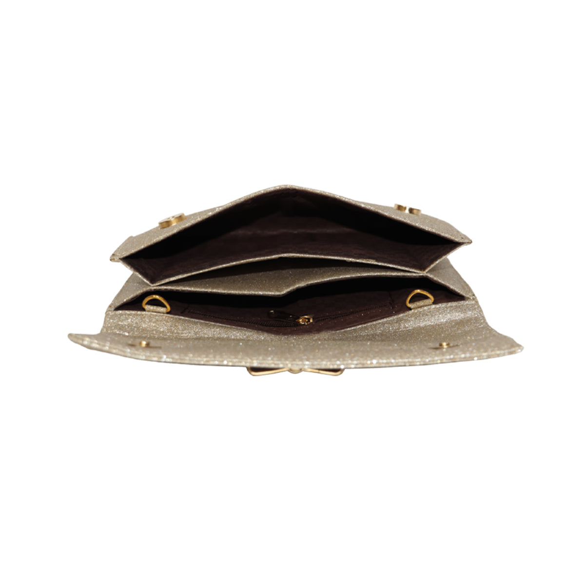 Glitter Bow Clutch Bag for Women | Party Evening Sling Clutch with Chain Strap