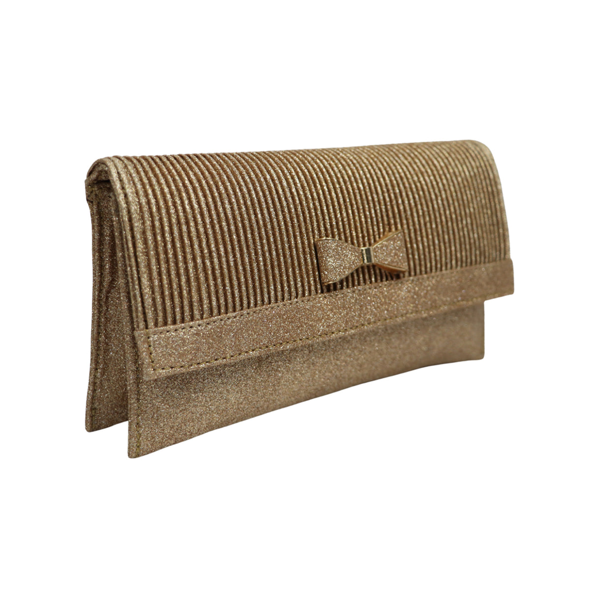 Glitter Bow Clutch Bag for Women | Party Evening Sling Clutch with Chain Strap