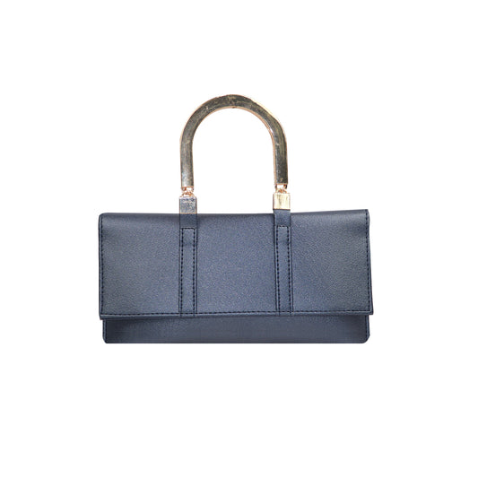 Clutch Bag for Women with Gold Metal Handle | Elegant Party Sling Clutch