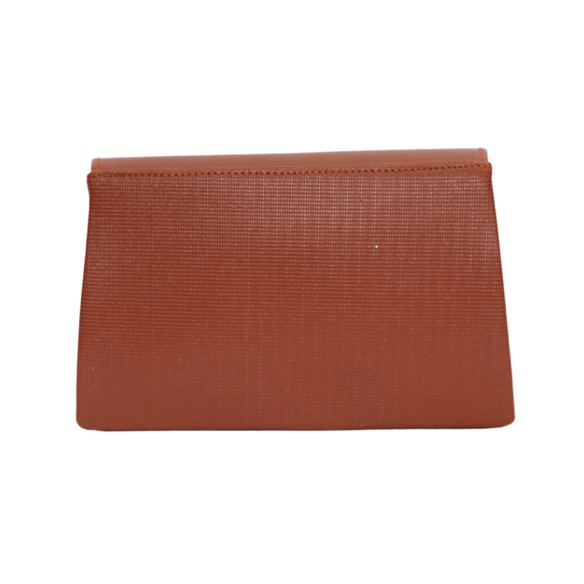 Textured Brown Sling Bag with Chain Strap