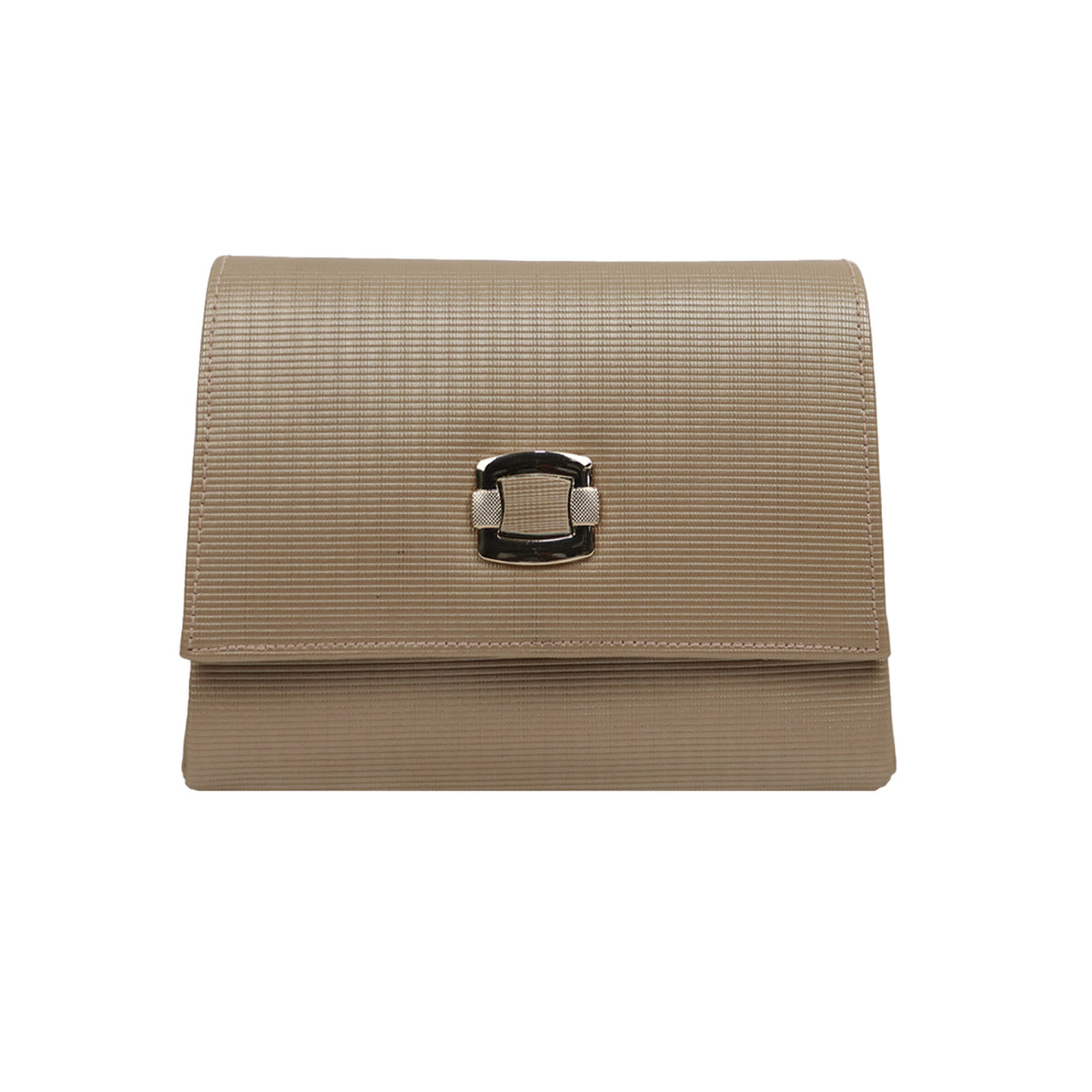 Textured Brown Sling Bag with Chain Strap