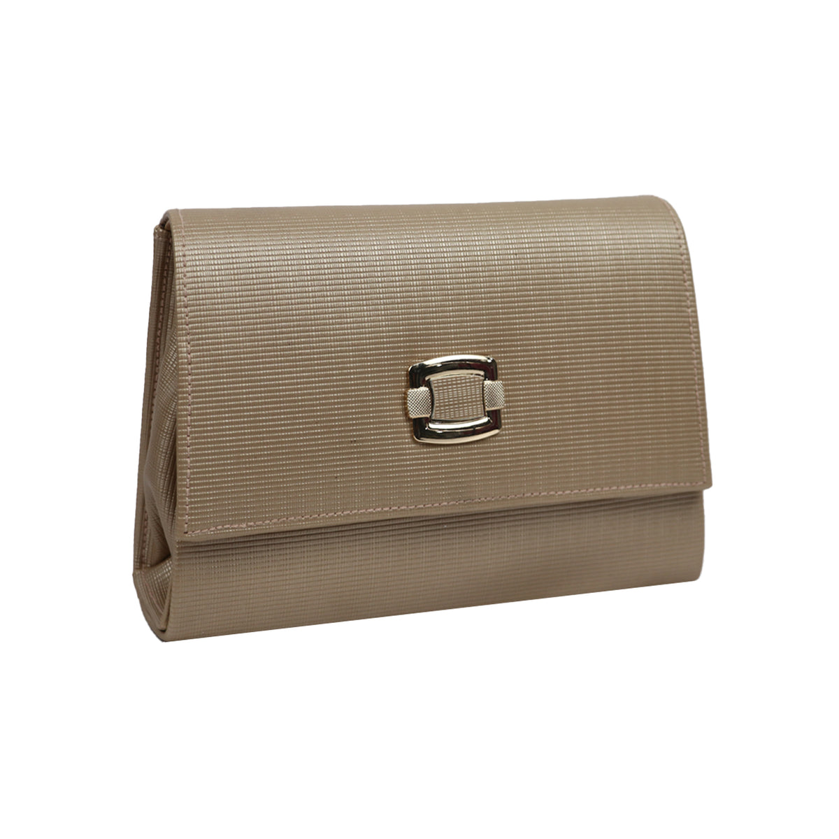 Textured Brown Sling Bag with Chain Strap