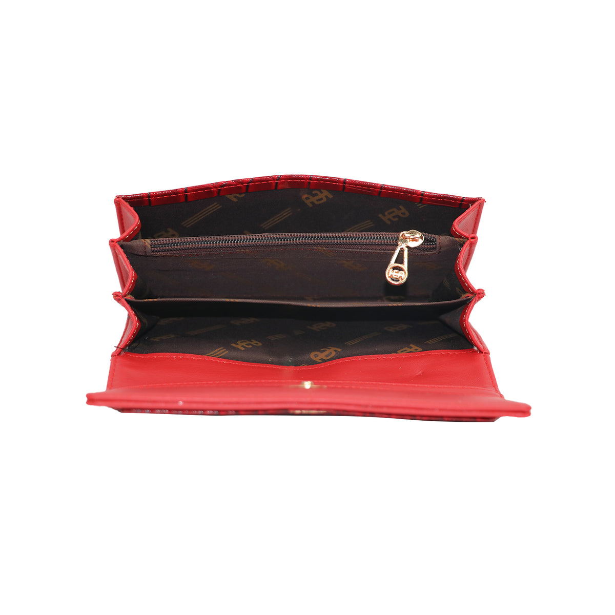 Crocodile Texture Long Wallet with Zipper Pocket and Card Slots