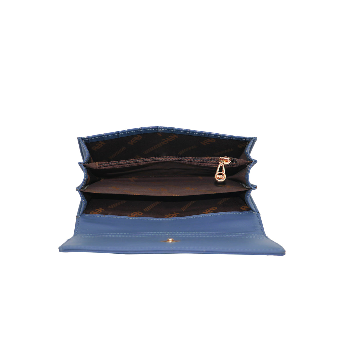 Crocodile Texture Long Wallet with Zipper Pocket and Card Slots