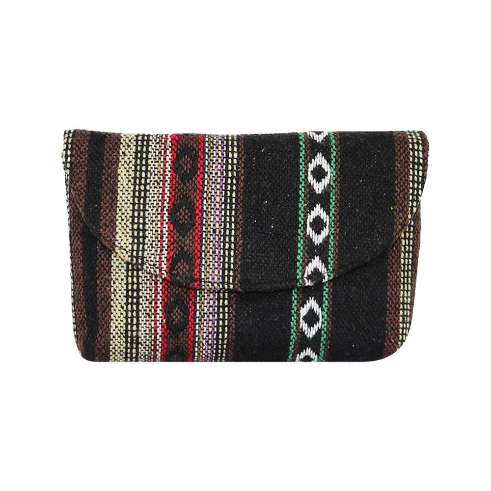 Women’s Multicolor Embroidered Clutch with Detachable Chain Strap