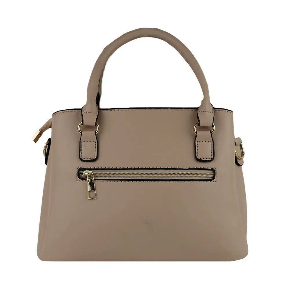 Texture Handbag with Top Handle & Sling Strap Stylish