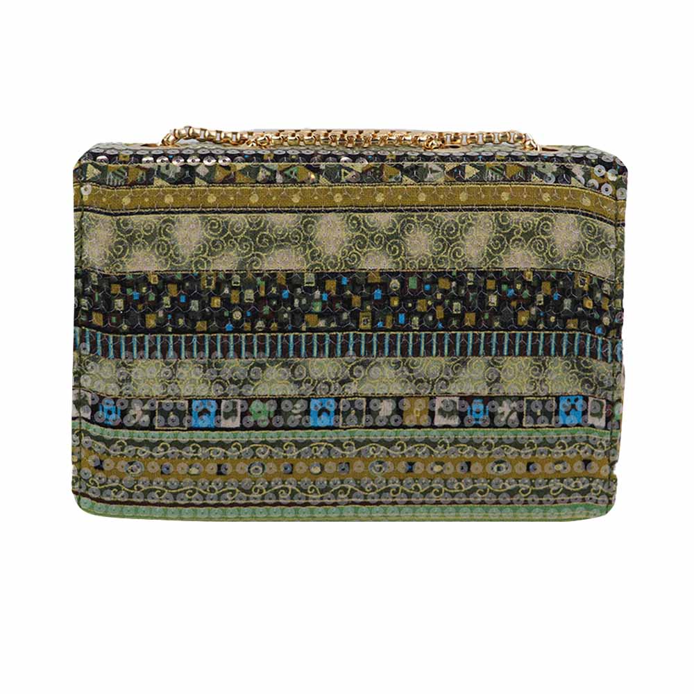 Clutch Bag with Gold Chain Strap Stylish Party Handbag