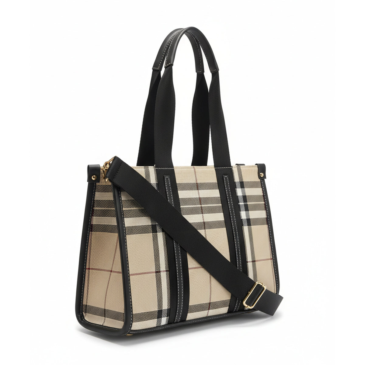 Structured HandBag with Detachable Sling Strap