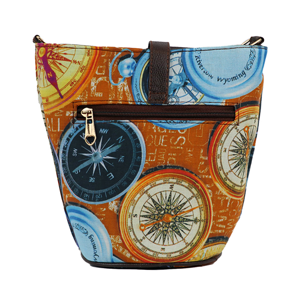 Printed Sling Bag for Women | Compact Crossbody Handbag with Multiple Compartments |