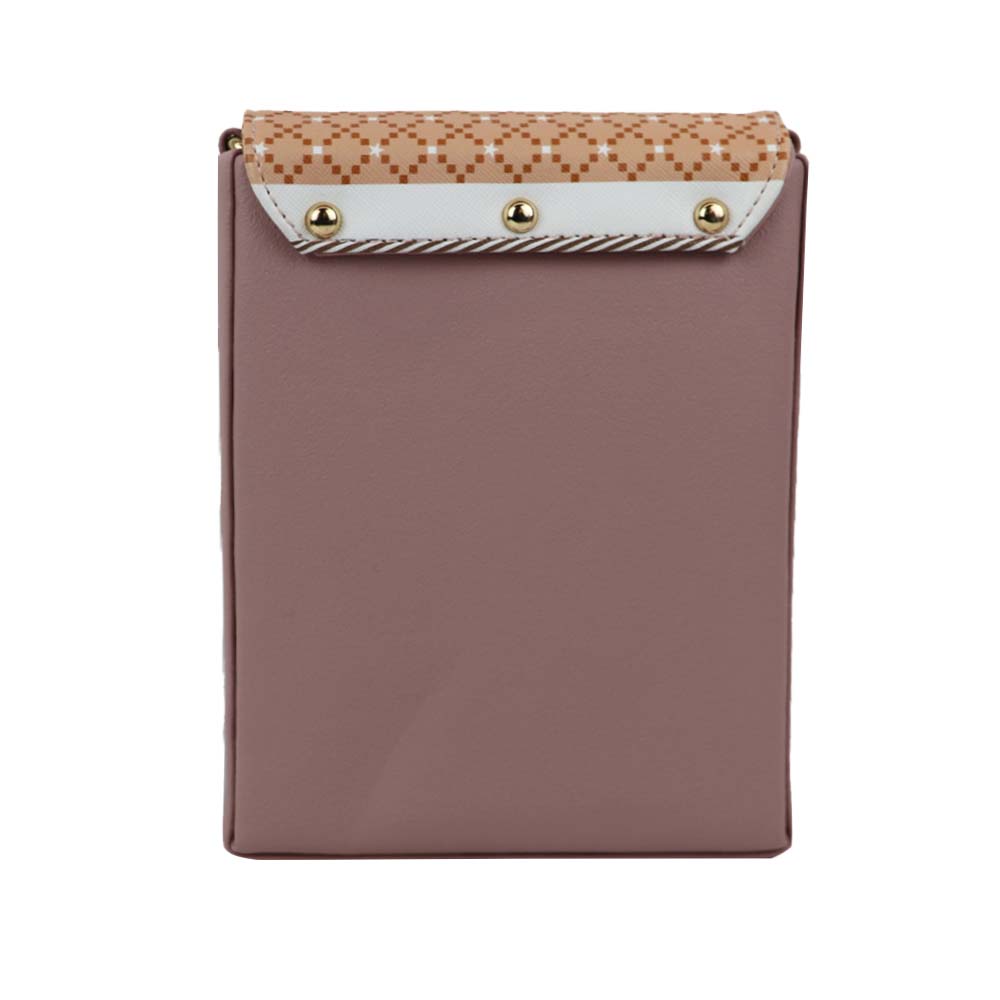 Texture Sling Bag with Gold Chain Strap