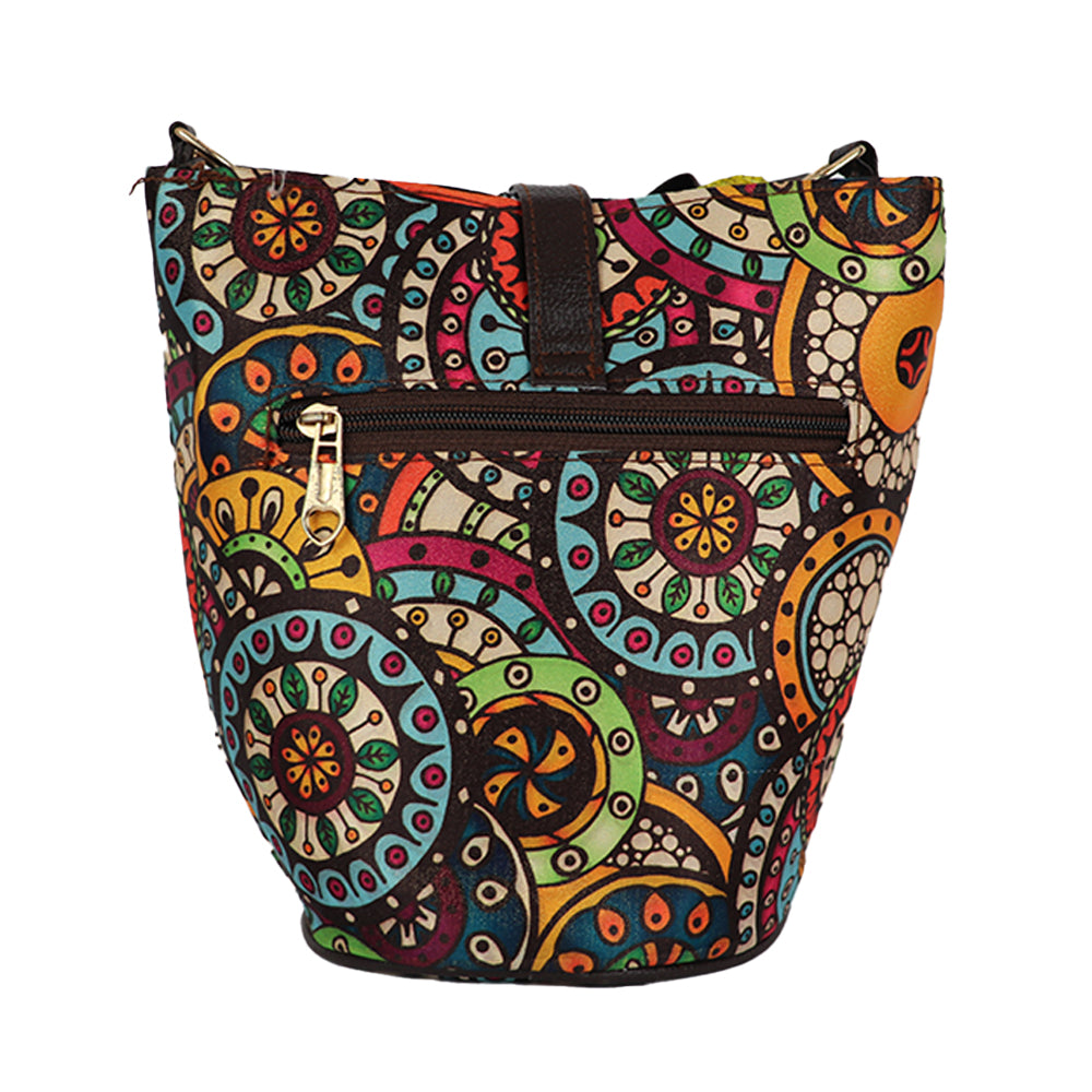 Printed Sling Bag for Women | Compact Crossbody Handbag with Multiple Compartments |