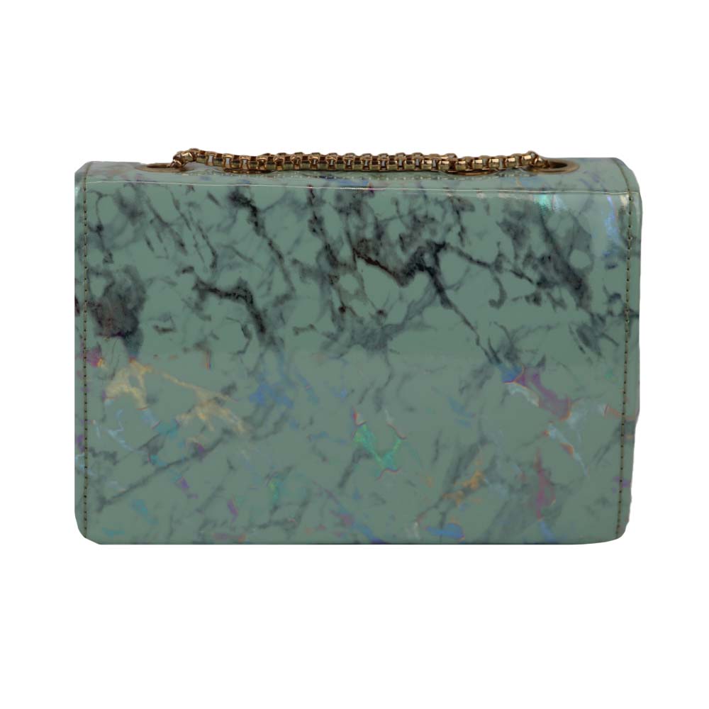 Clutch Bag with Gold Chain Strap Stylish Party Handbag