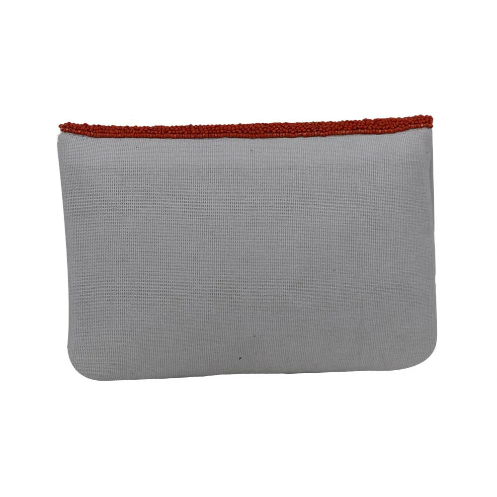 Women’s Bee Embellished Beaded Clutch with Detachable Chain Strap