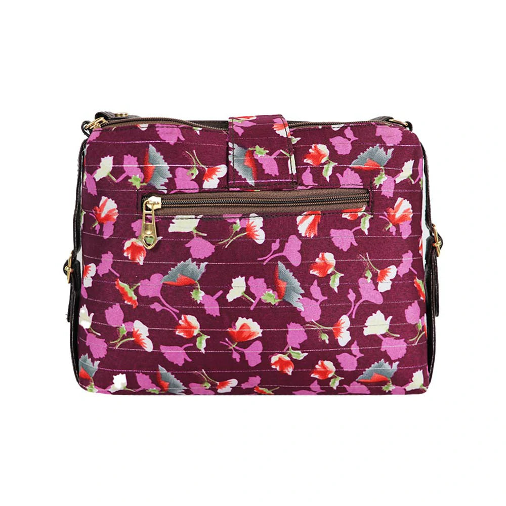 Printed Sling Bag for Women | Crossbody Handbag with Multiple Compartments | Stylish Daily Use Bag