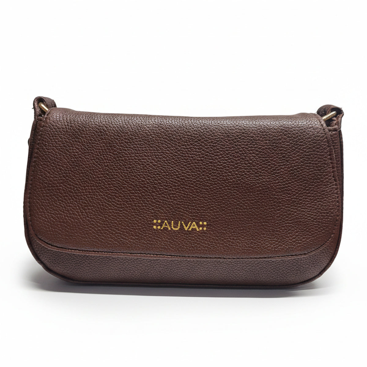 Elegant Textured Flap Shoulder Bag with Gold Chain Strap