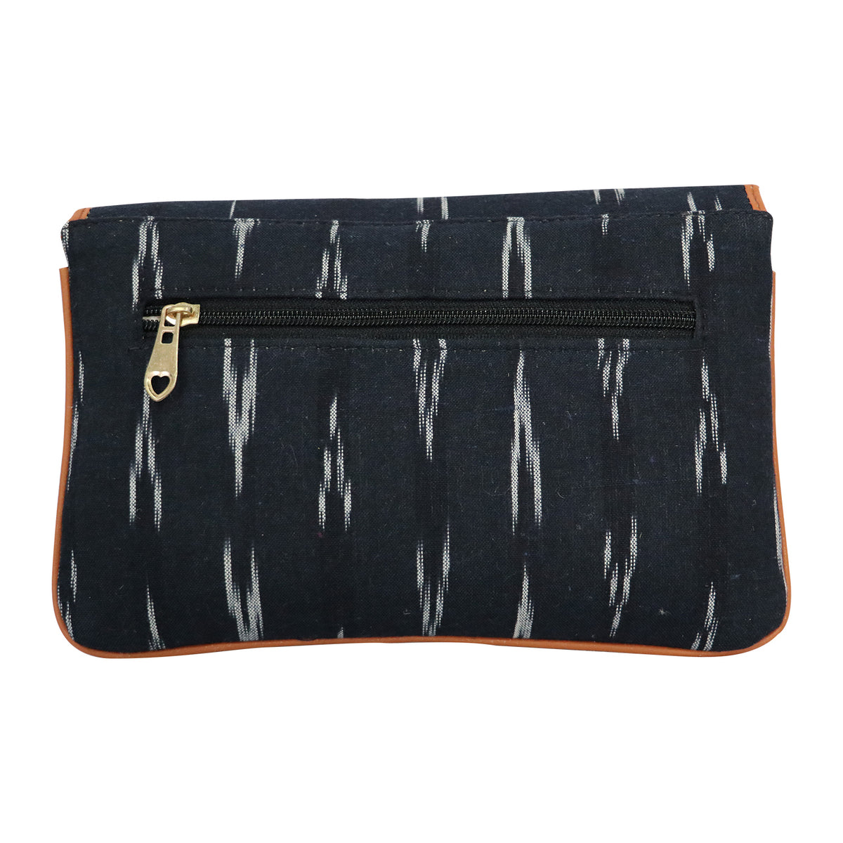 Women’s Woven Flap Clutch with Detachable Chain Strap