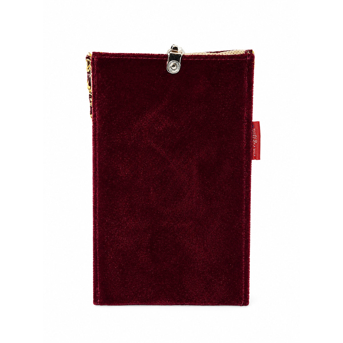 Women's Embroidered Ethnic Mobile Pouchwith Gold Chain Strap | Festive & Traditional