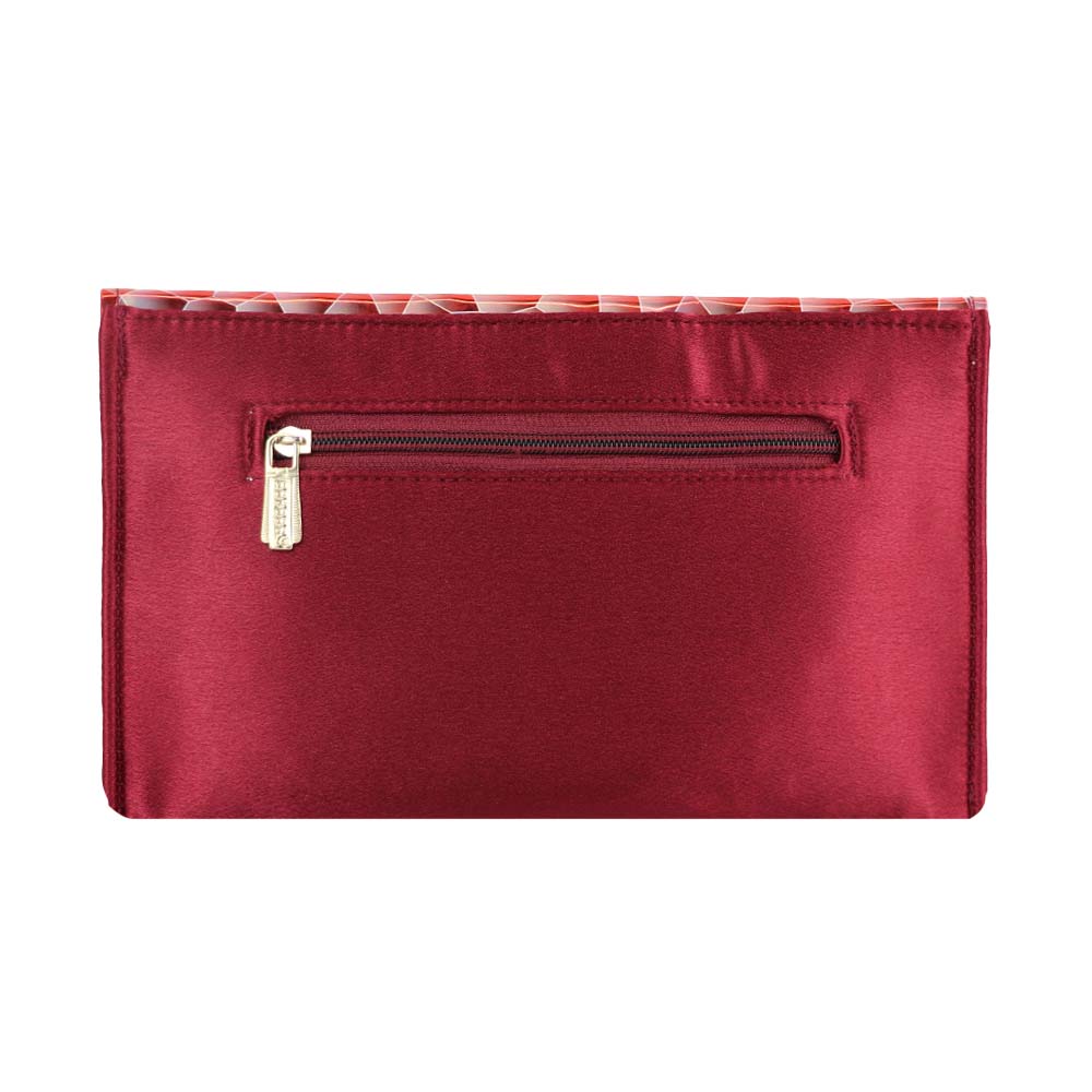Texture Clutch Sling Bag with Gold Chain Strap Party clutch