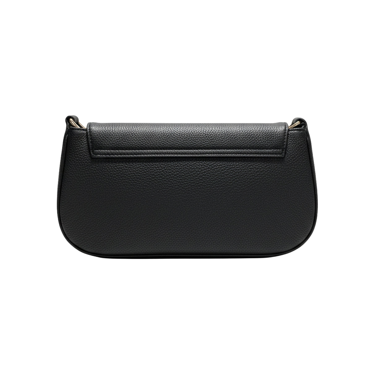 Elegant Textured Flap Shoulder Bag with Gold Chain Strap