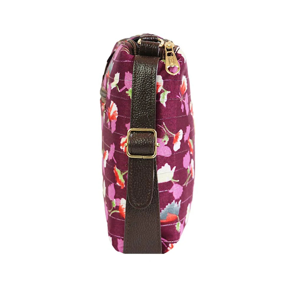 Printed Sling Bag for Women | Crossbody Handbag with Multiple Compartments | Stylish Daily Use Bag