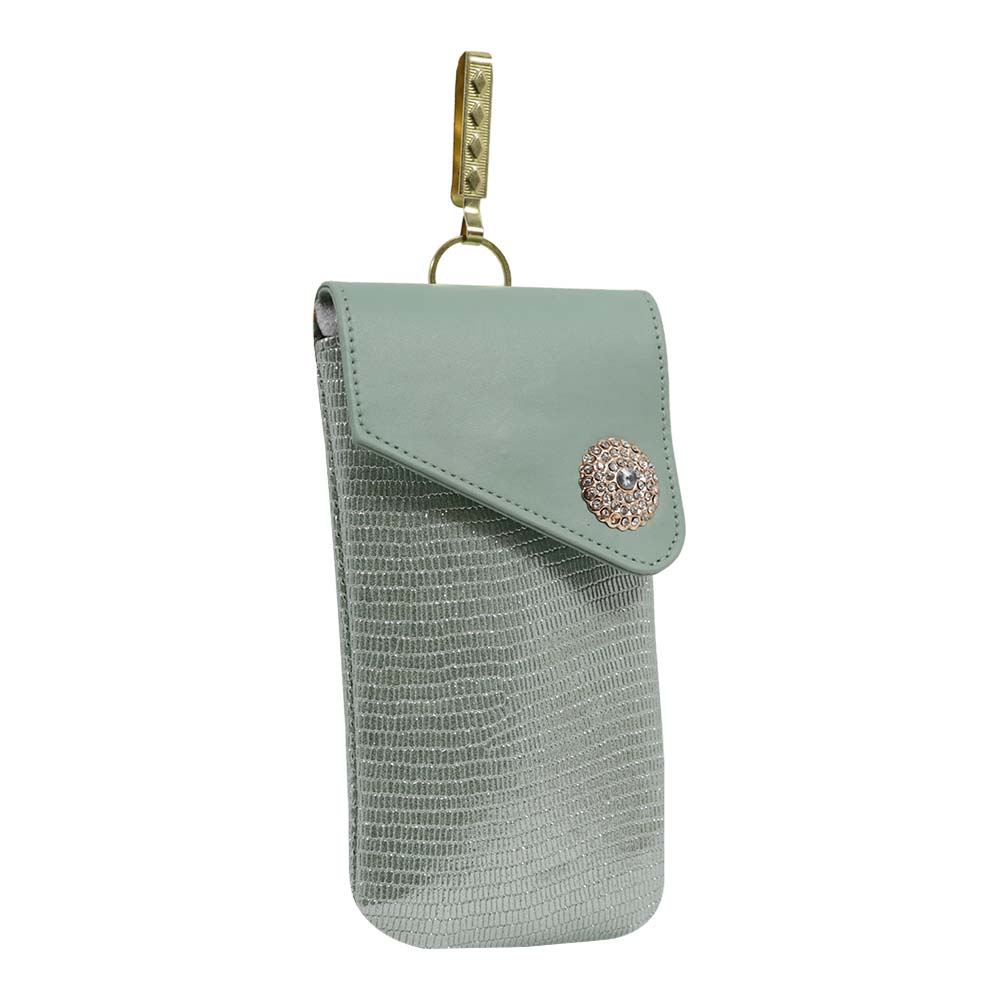 Sling Pouch with Heart Charm Accent