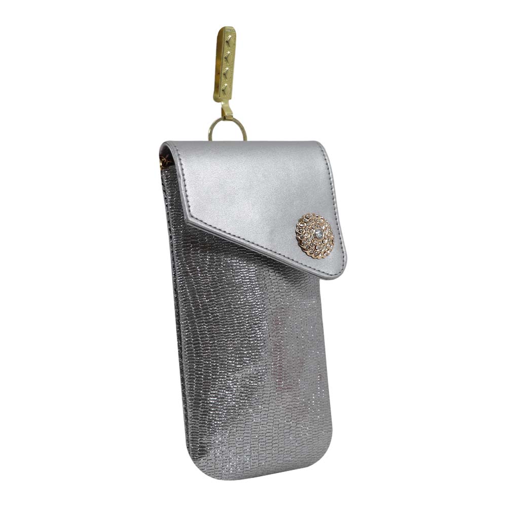 Sling Pouch with Heart Charm Accent