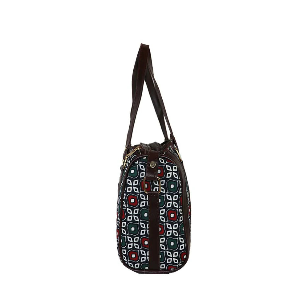 Printed Handbag for Women | Structured Shoulder Bag with Multiple Compartments | Stylish Everyday Carry