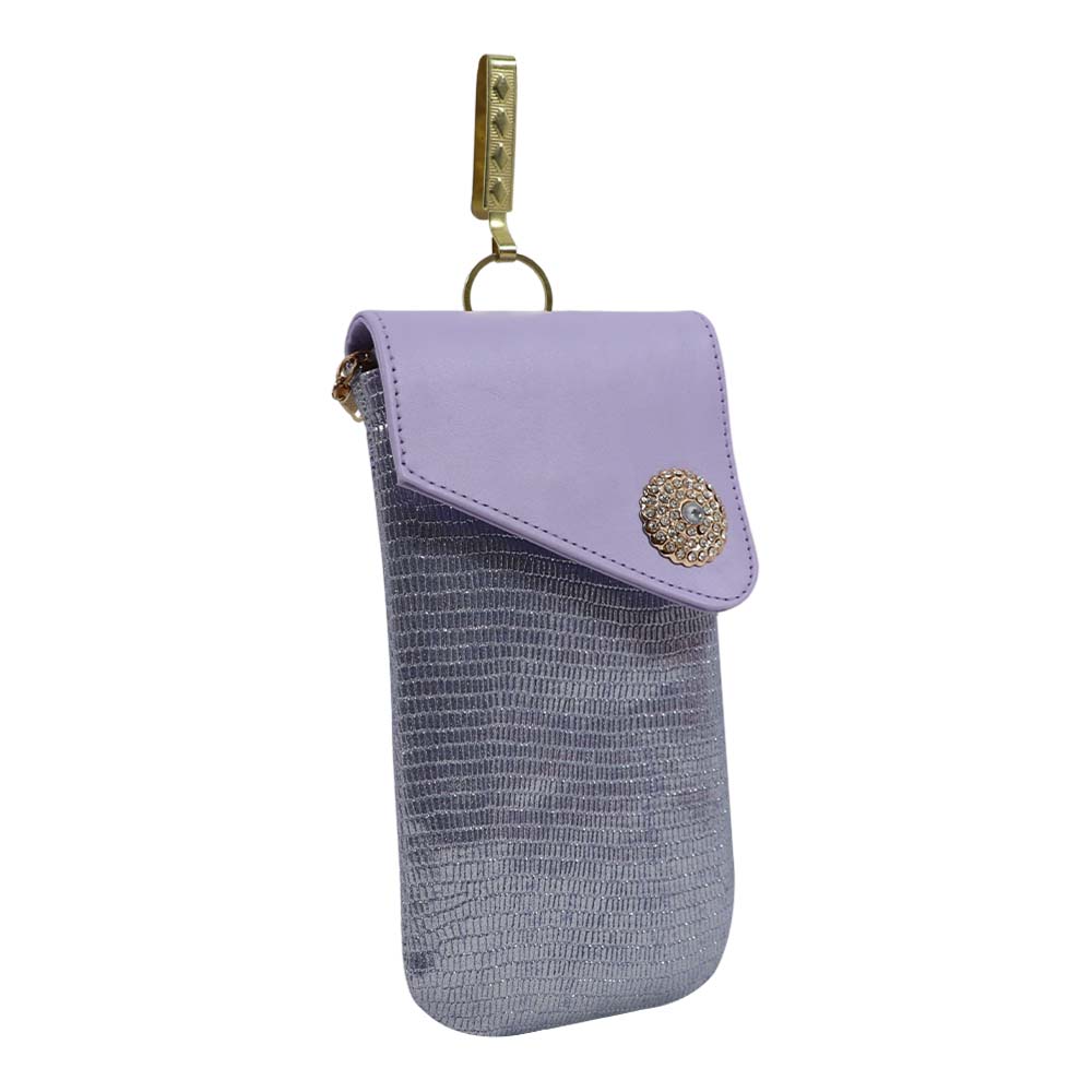 Sling Pouch with Heart Charm Accent