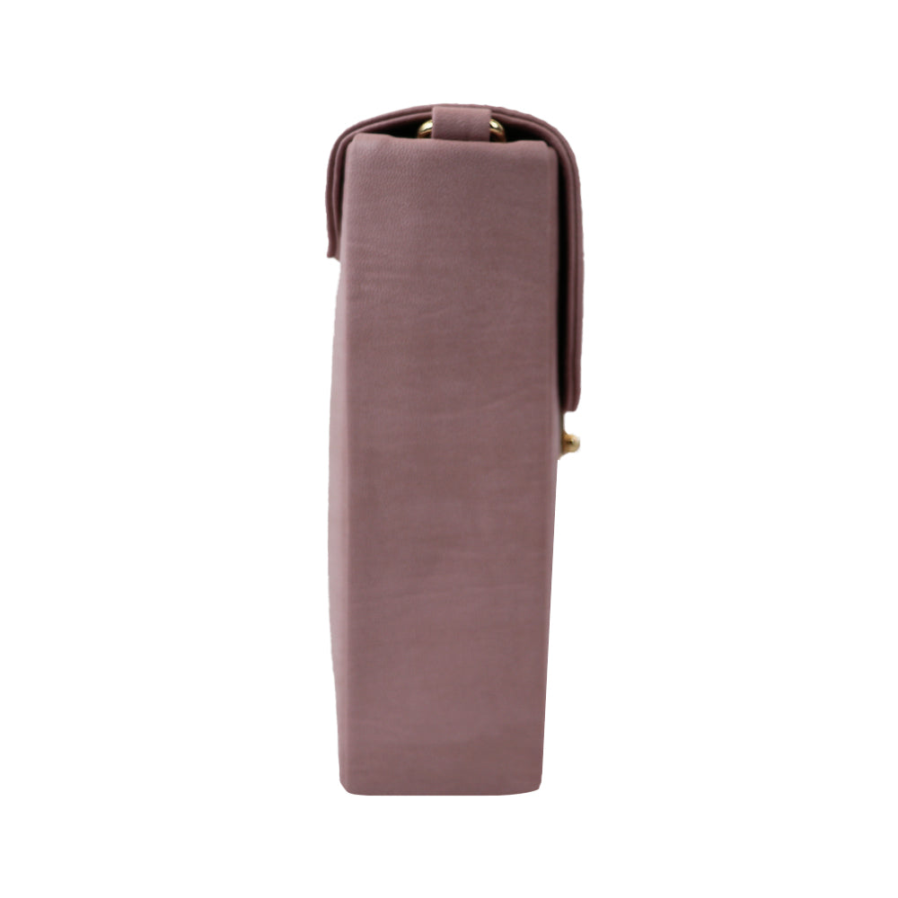 Texture Sling Bag with Gold Chain Strap