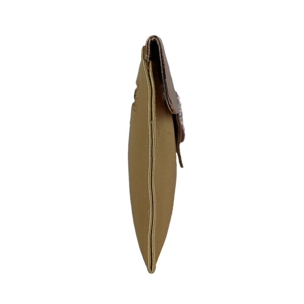 Texture Clutch Sling Bag with Gold Chain Strap Party clutch