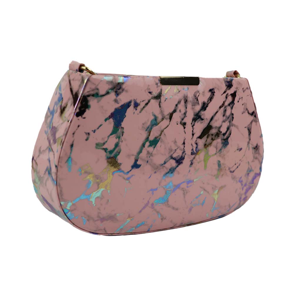 Clutch Bag with Gold Chain Strap Stylish Party Handbag