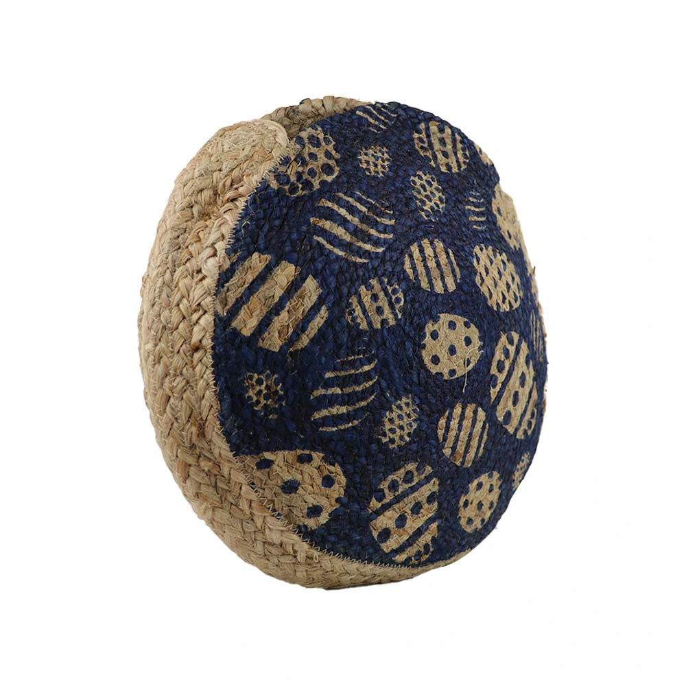 Women’s Round Jute Sling Bag with Rope Strap