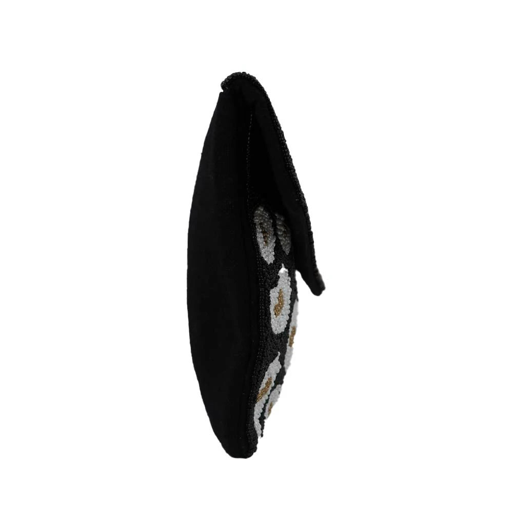Women’s Woven Flap Clutch with Detachable Chain Strap