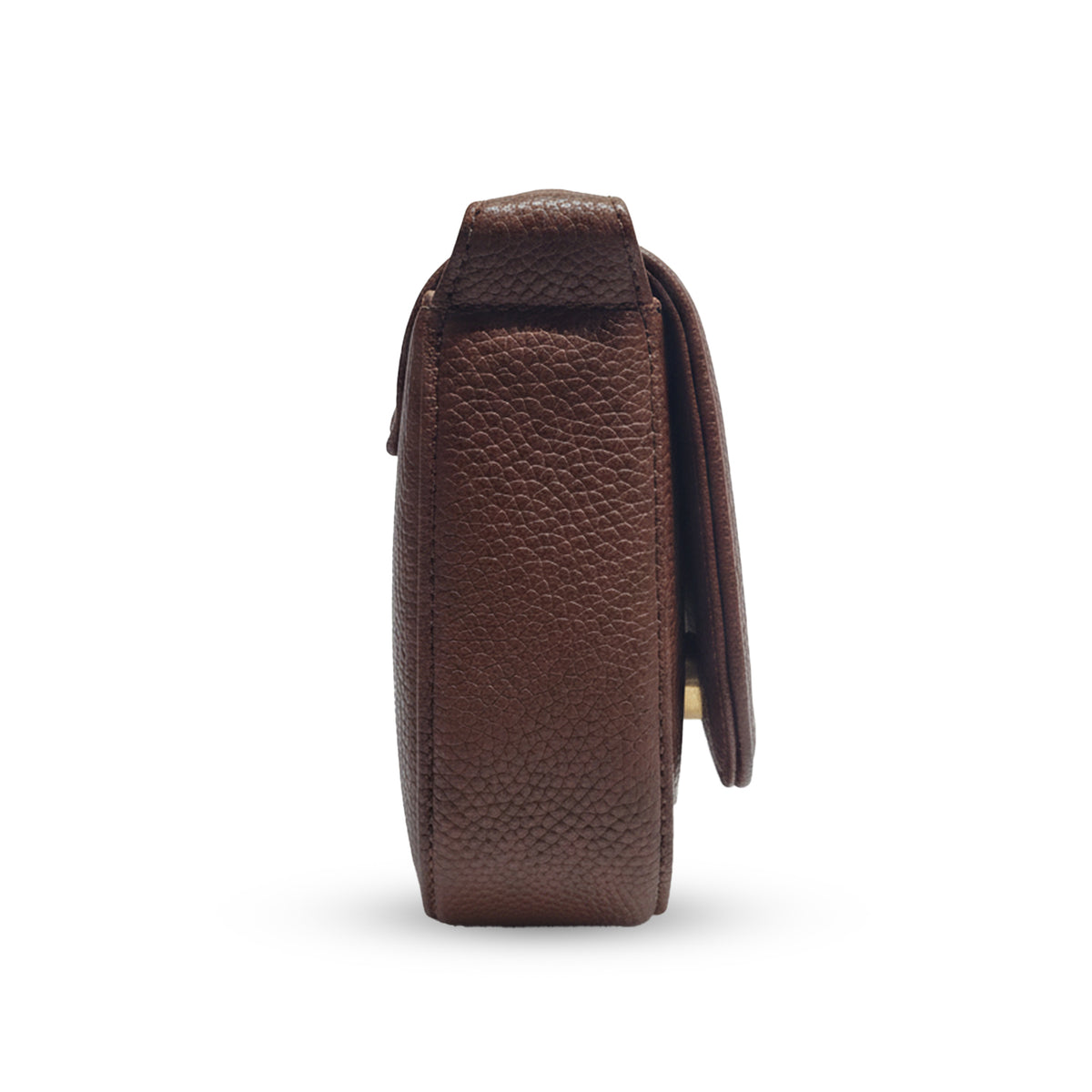 Elegant Textured Flap Shoulder Bag with Gold Chain Strap