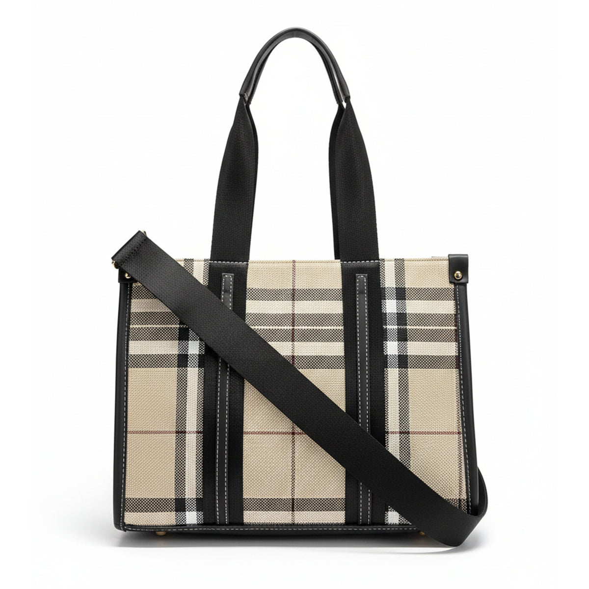 Structured HandBag with Detachable Sling Strap