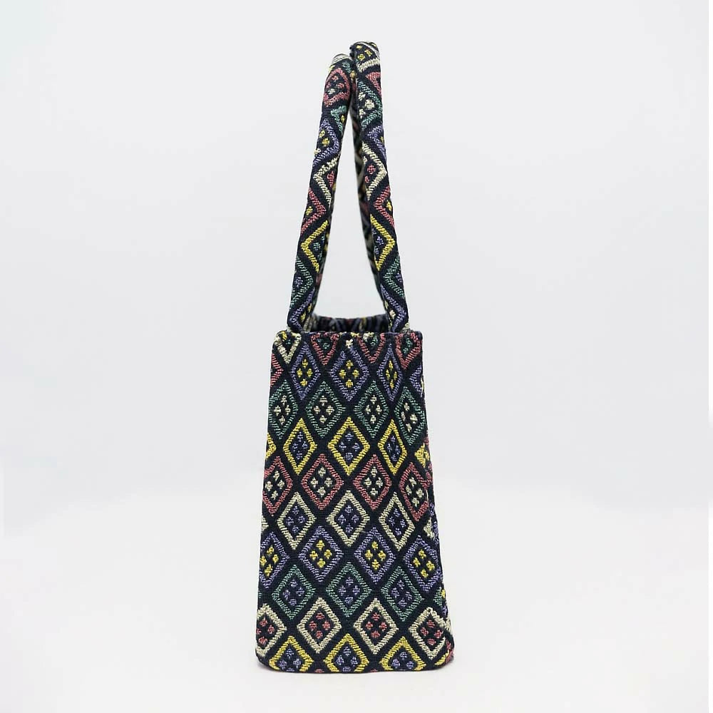 Monochrome Jungle Tapestry Tote Bag