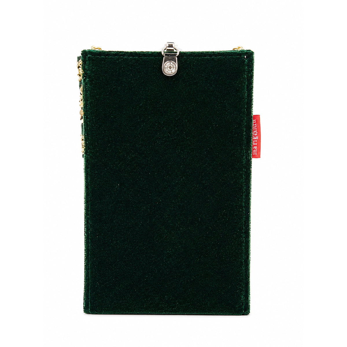 Women's Embroidered Ethnic Mobile Pouchwith Gold Chain Strap | Festive & Traditional
