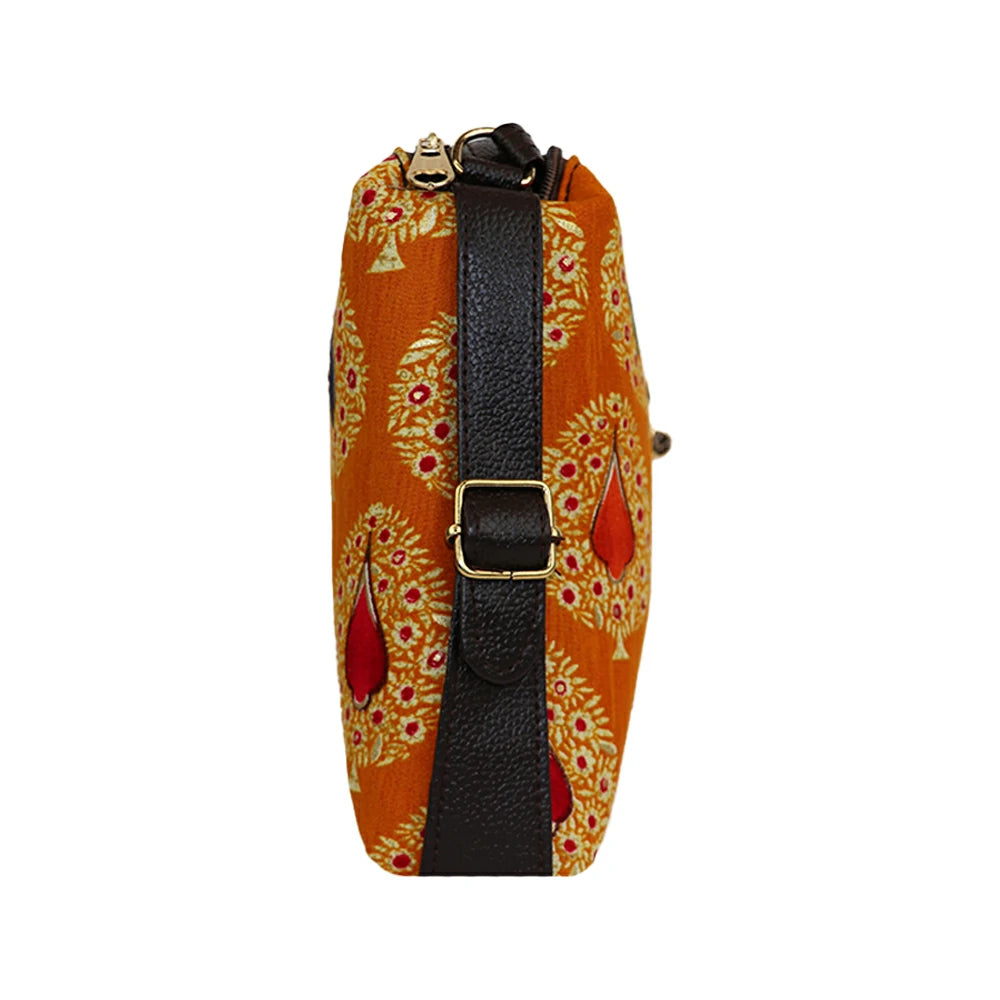 Printed Sling Bag for Women | Crossbody Handbag with Multiple Compartments | Stylish Daily Use Bag
