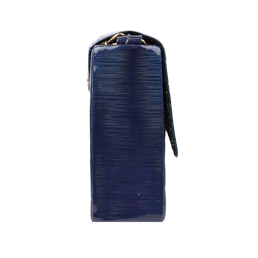 Texture Sling Bag with Gold Chain Strap