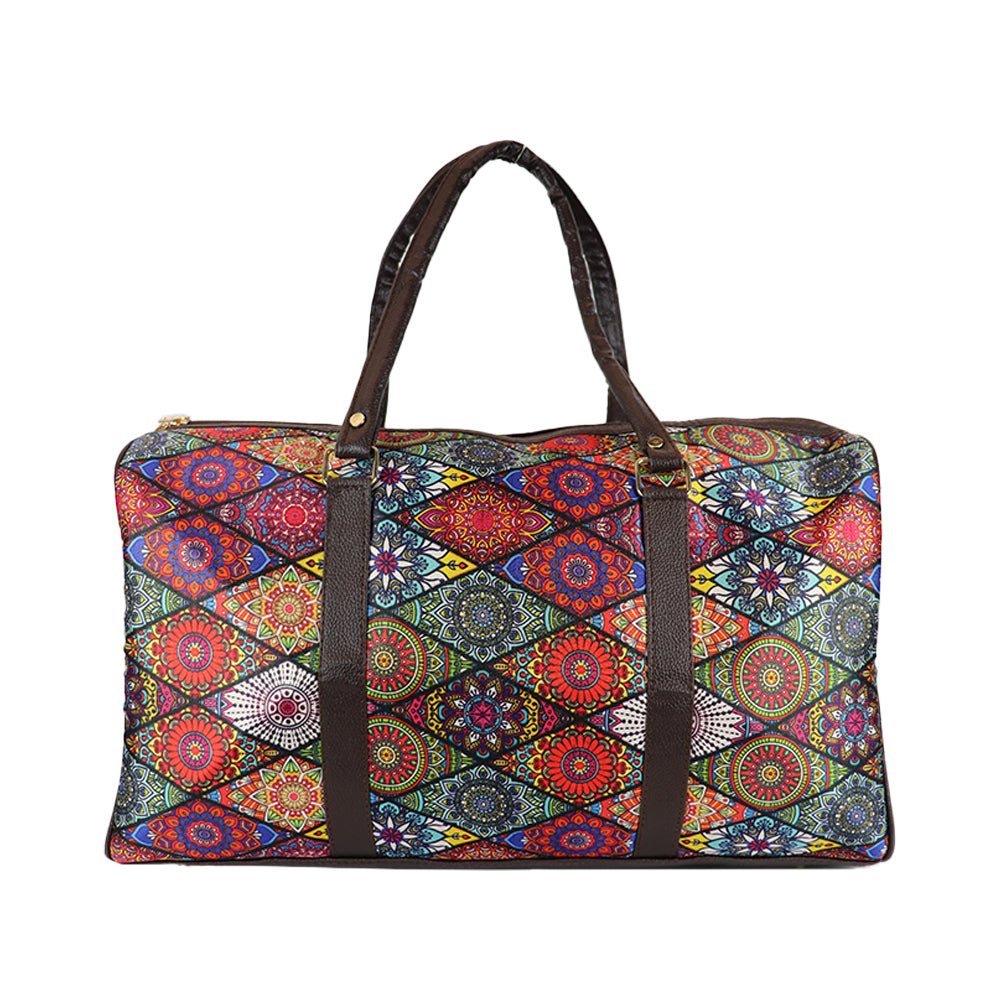 Travel Duffle Bag for Women | Spacious Weekend Bag with Shoulder Strap - Multicolor