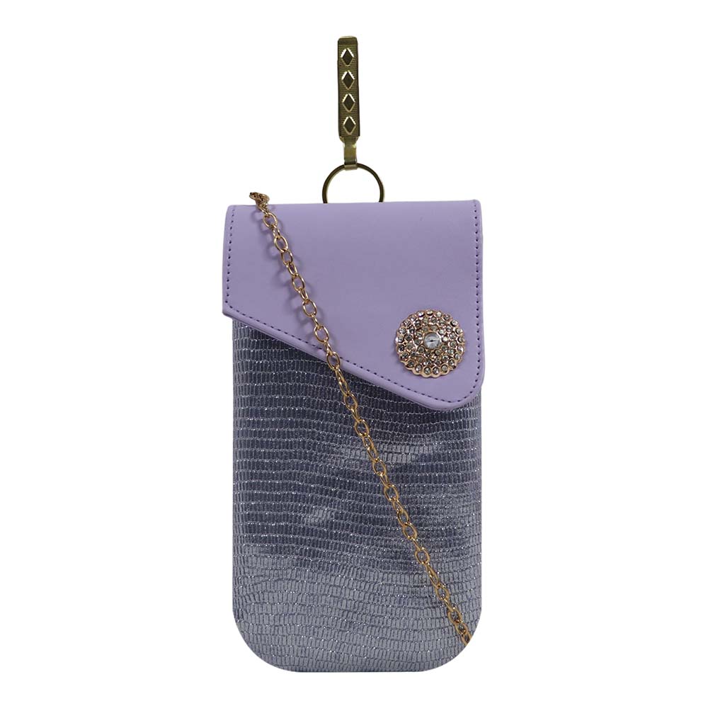 Sling Pouch with Heart Charm Accent