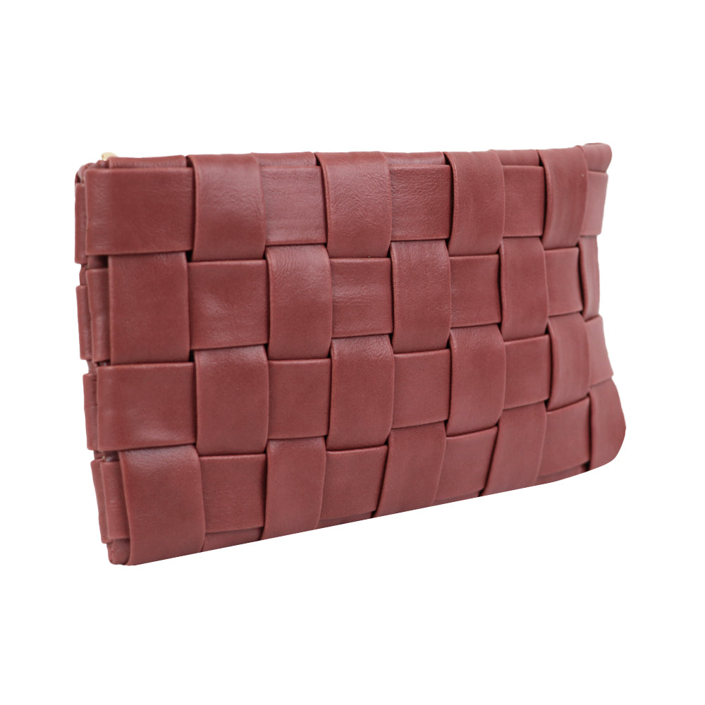 Woven Shoulder Bag with Gold Chain Strap Fashion Party Sling bag