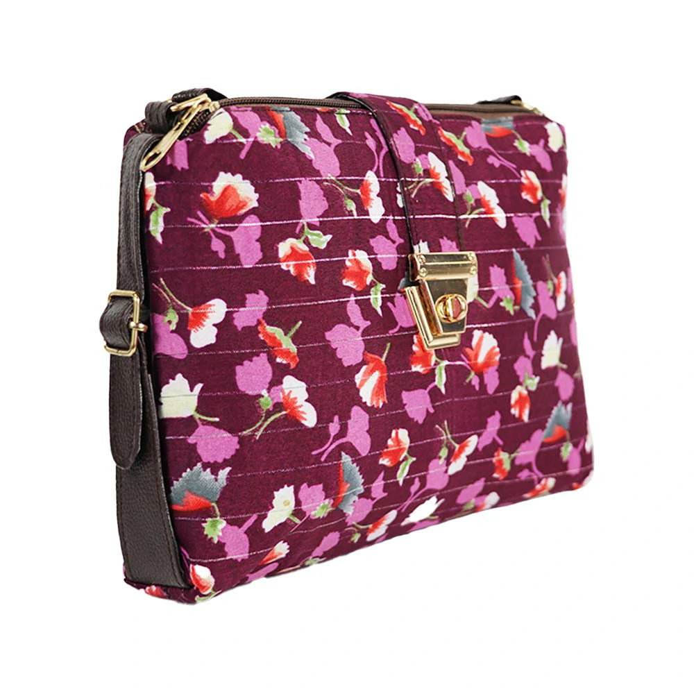 Printed Sling Bag for Women | Crossbody Handbag with Multiple Compartments | Stylish Daily Use Bag
