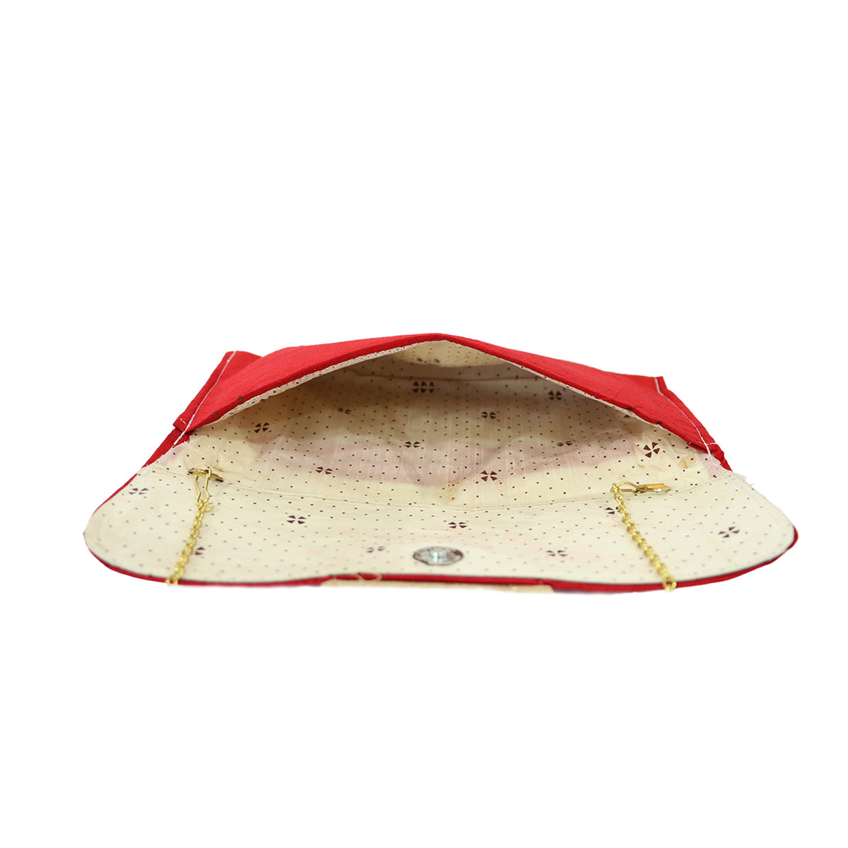 Women’s Woven Flap Clutch with Detachable Chain Strap