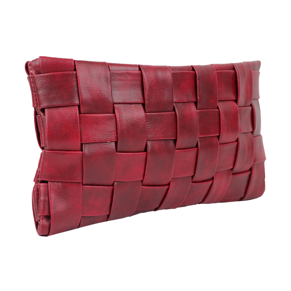 Woven Shoulder Bag with Gold Chain Strap Fashion Party Sling bag