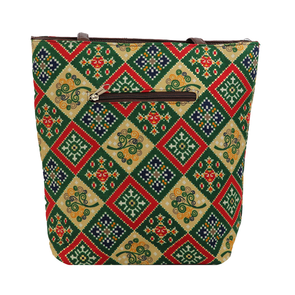 Printed Tote Bag for Women with Matching Pouch | Spacious Everyday Handbag