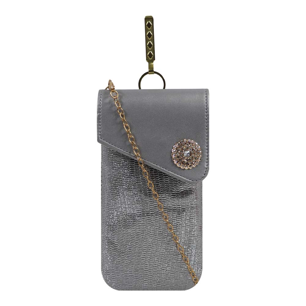 Sling Pouch with Heart Charm Accent