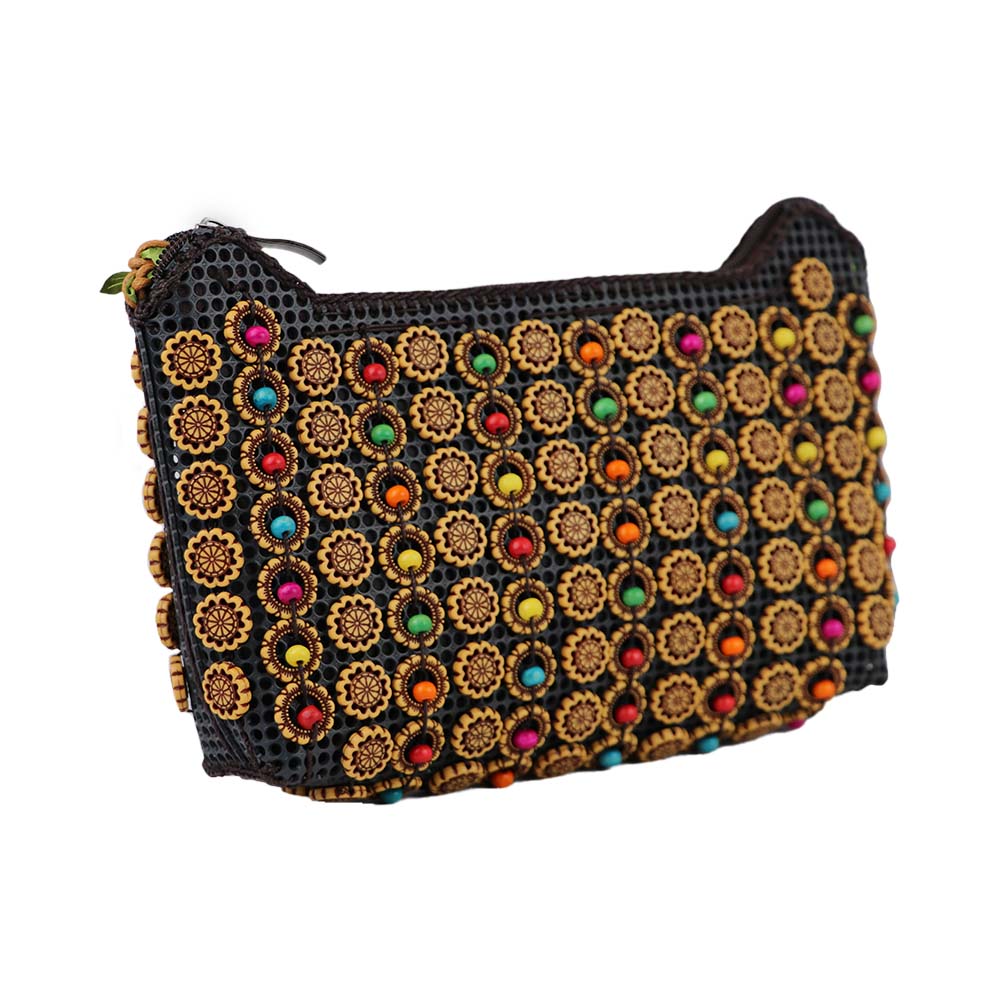 Beaded Sling Pouch Bag