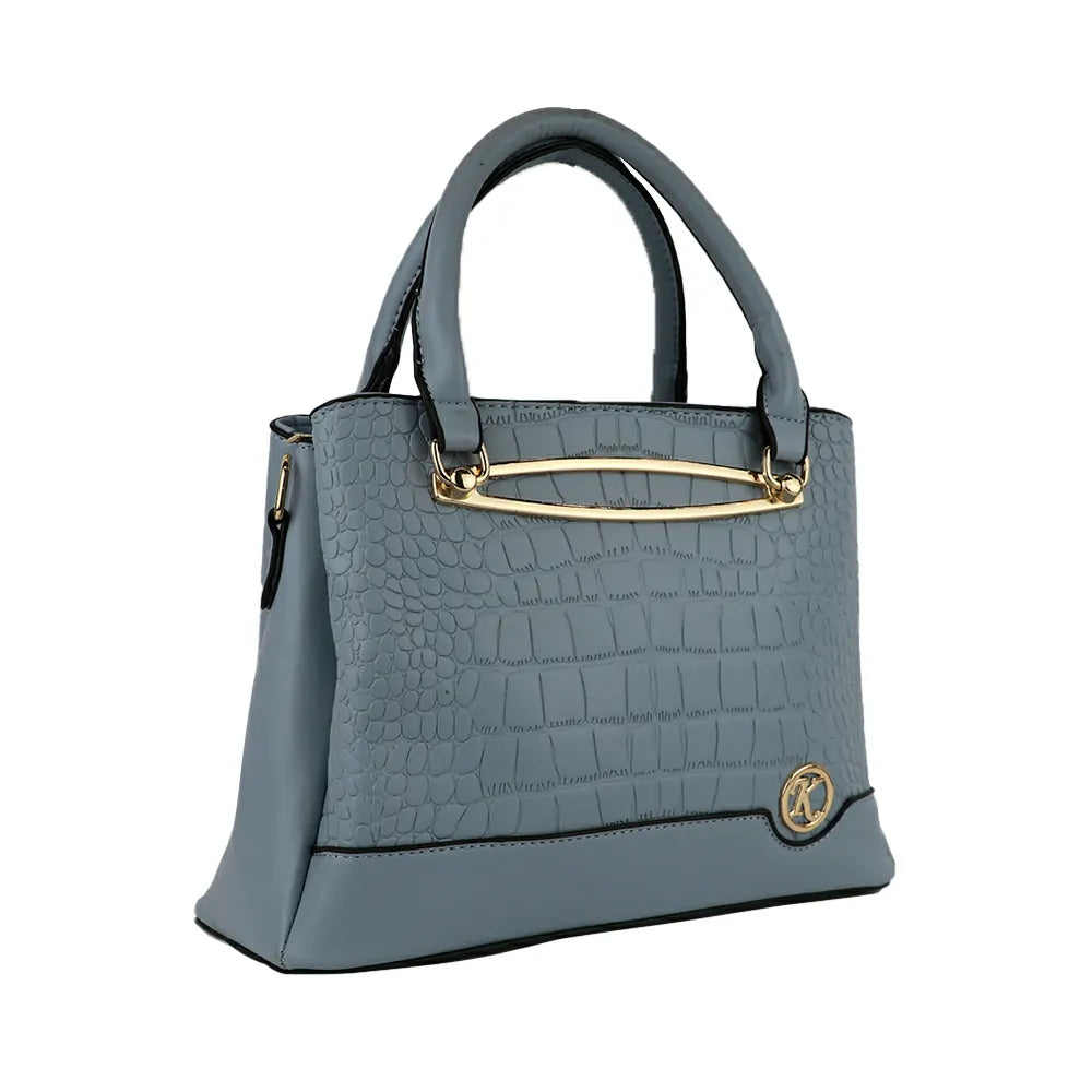 Texture Handbag with Top Handle & Sling Strap Stylish